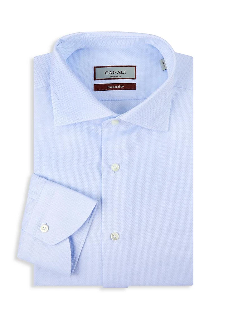 Textured Modern-Fit Dress Shirt