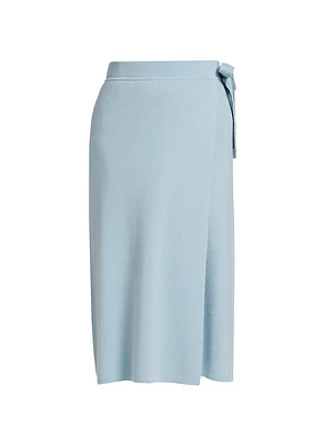 Wrap Wool Midi-Skirt