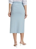 Wrap Wool Midi-Skirt