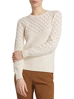 COLLECTION Cotton-Blend Pointelle Sweater