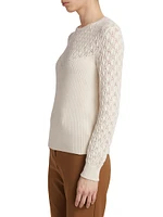 COLLECTION Cotton-Blend Pointelle Sweater