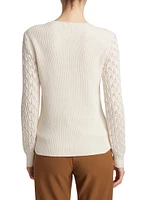 COLLECTION Cotton-Blend Pointelle Sweater