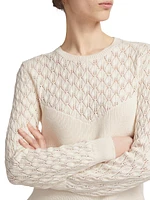 COLLECTION Cotton-Blend Pointelle Sweater