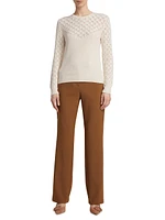 COLLECTION Cotton-Blend Pointelle Sweater