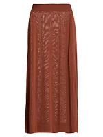 Sheer A-Line Midi-Skirt