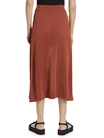 Sheer A-Line Midi-Skirt