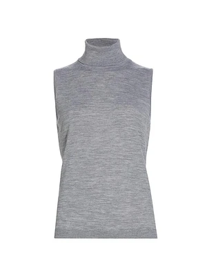 Sand Merino Wool Sleeveless Top