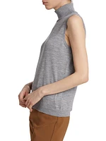 Sand Merino Wool Sleeveless Top