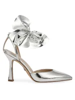 Halie 95MM Metallic Leather Pumps