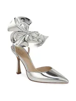 Halie 95MM Metallic Leather Pumps