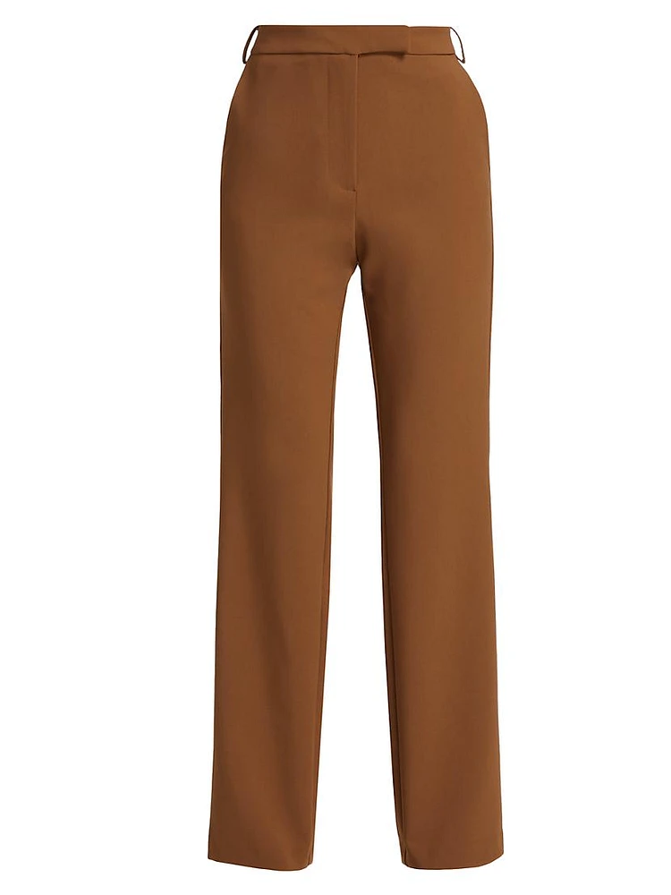 Straight-Leg High-Rise Trousers