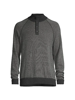 Birdseye Mock Turtleneck Sweater