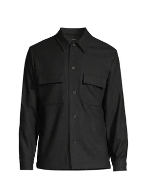 Splittable Wool-Blend Shirt Jacket