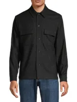 Splittable Wool-Blend Shirt Jacket