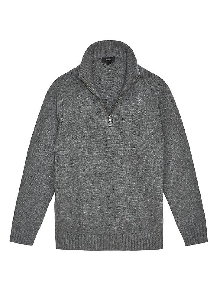 Relaxed Quarter-Zip Knit Sweater