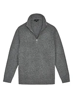 Relaxed Quarter-Zip Knit Sweater