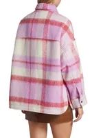 Ophelia Wool-Blend Plaid Shirt Jacket