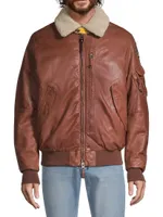 Josh Leather Bomber Jacket