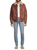 Josh Leather Bomber Jacket