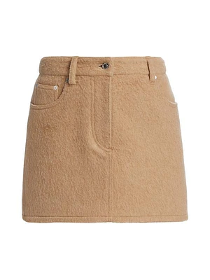 Wool A-Line Mini Skirt