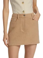 Wool A-Line Mini Skirt