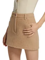 Wool A-Line Mini Skirt