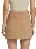 Wool A-Line Mini Skirt