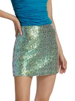 Sequined A-Line Mini Skirt