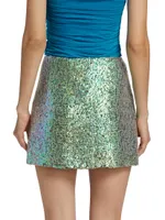 Sequined A-Line Mini Skirt