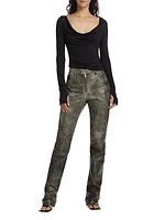 Leather Distressed Pants