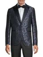 Cerimonia Floral Silk-Wool Brocade One-Button Dinner Jacket