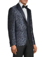 Cerimonia Floral Silk-Wool Brocade One-Button Dinner Jacket