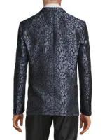 Cerimonia Floral Silk-Wool Brocade One-Button Dinner Jacket