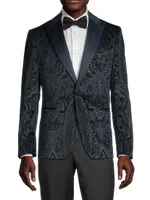 Cerimonia Paisley Velvet One-Button Dinner Jacket