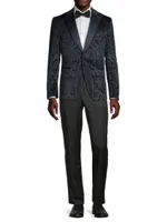 Cerimonia Paisley Velvet One-Button Dinner Jacket