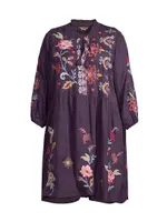 Garnet Field Floral Swing Midi-Dress