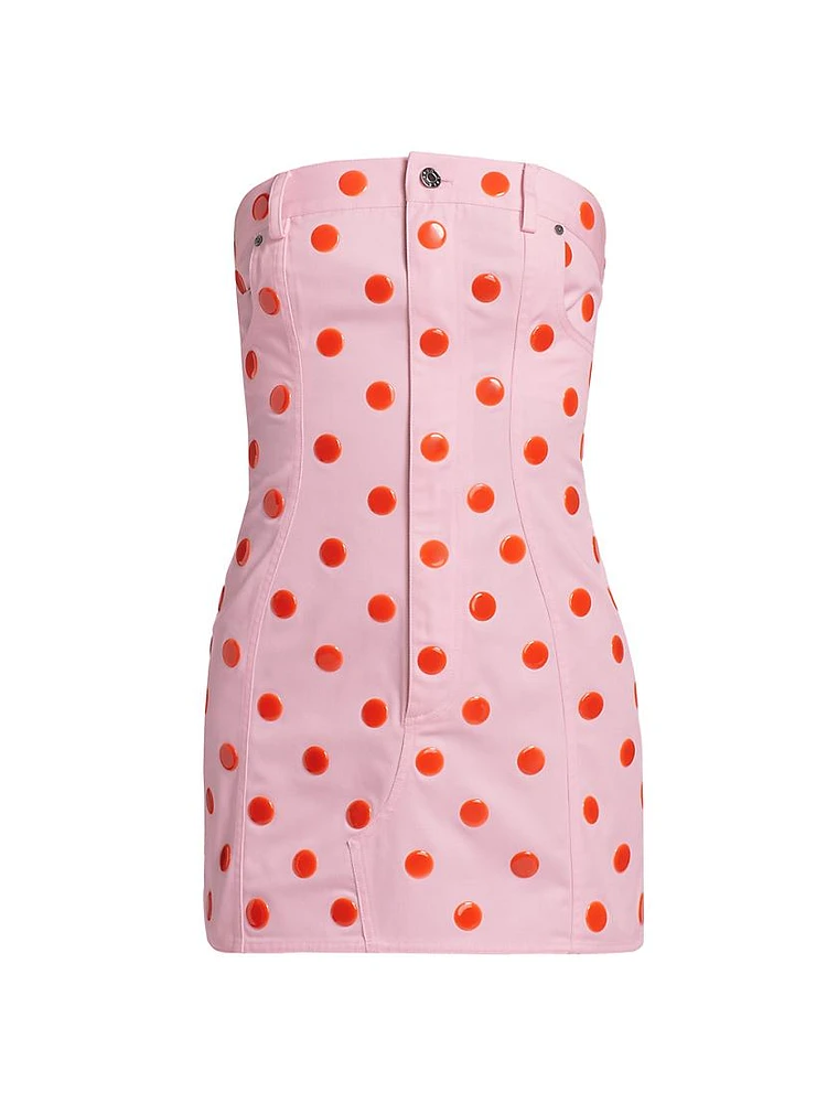 Polka Dot Strapless Minidress