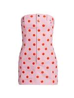 Polka Dot Strapless Minidress