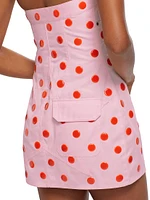 Polka Dot Strapless Minidress