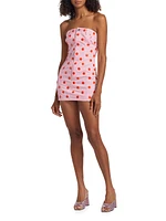 Polka Dot Strapless Minidress