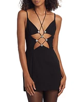 Star Cut-Out Minidress