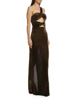 Abel Shimmer Cut-Out Gown
