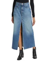 Ms. Westwood Denim Maxi Skirt