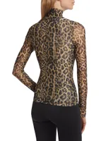 Lorden Leopard Mesh Top