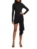 Ronaldo Ruched Jersey Drape Minidress