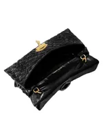Chain Quilt Leather Crossbody Bag