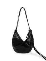 Zip-Around Leather Crossbody Bag