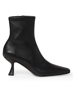 Thandy Curved Heel Leather Booties