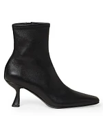 Thandy Curved Heel Leather Booties