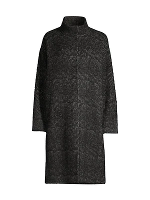 Brushed Mélange Alpaca-Blend Coat